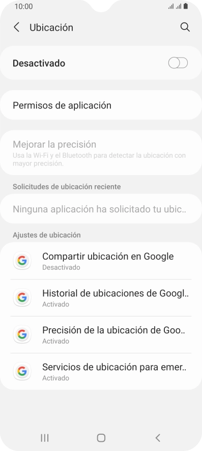 Pulsa el indicador para activar o desactivar la función.