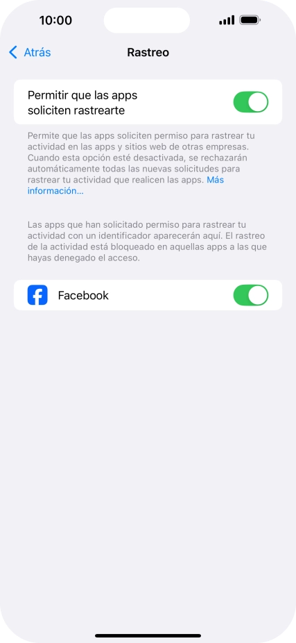 Pulsa el indicador junto a 