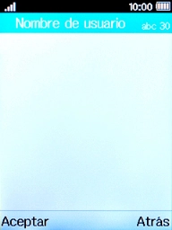 Introduce wap@wap y pulsa la tecla de selección izquierda.