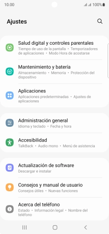 Pulsa Administración general.