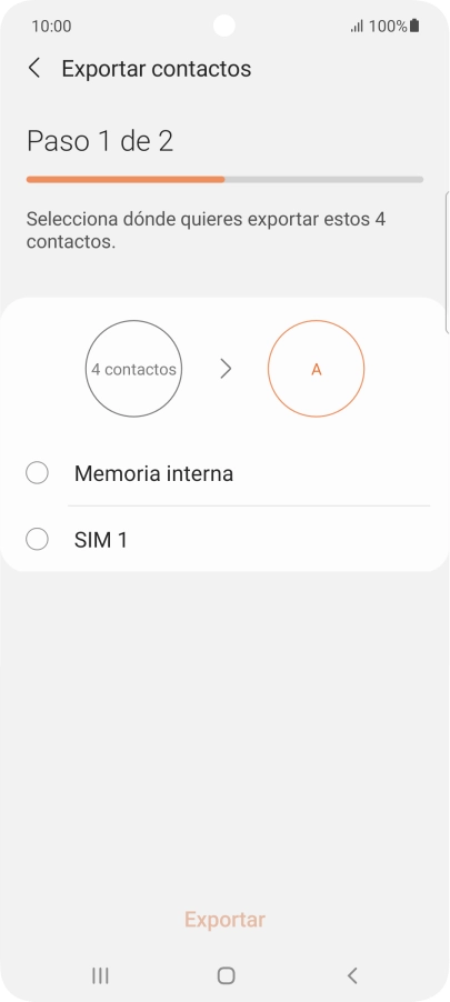Pulsa la tarjeta SIM deseada.
