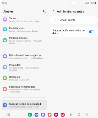 Pulsa Añadir cuenta.