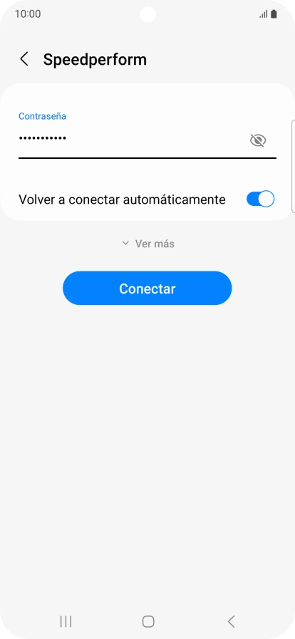 Introduce la contraseña de la red wifi y pulsa Conectar.