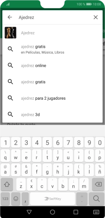 Introduce el nombre del tema o de la app y pulsa el icono de búsqueda.