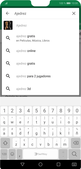 Introduce el nombre del tema o de la app y pulsa el icono de búsqueda.