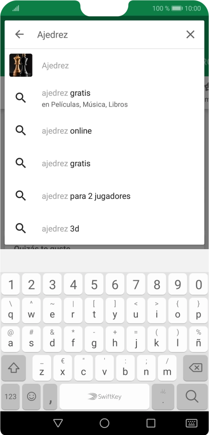 Introduce el nombre del tema o de la app y pulsa el icono de búsqueda.