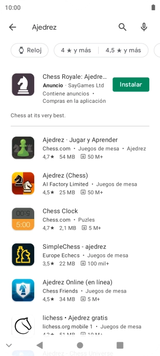Pulsa la app deseada.