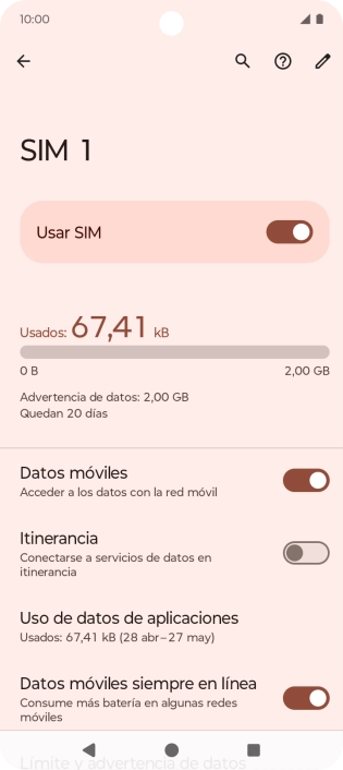 Pulsa el indicador junto a 