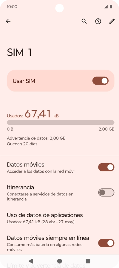 Pulsa el indicador junto a 