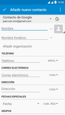 Pulsa la lista desplegable de la guía.