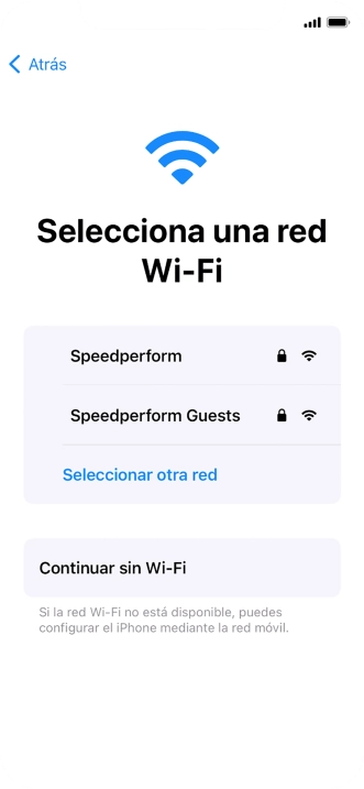 Pulsa la red wifi deseada.
