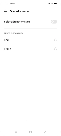 Pulsa la red deseada.