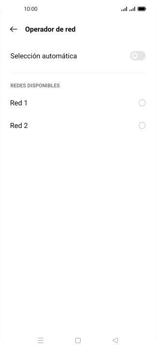 Pulsa la red deseada.