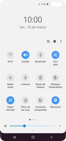 Pulsa Datos móviles para activar o desactivar la función.
