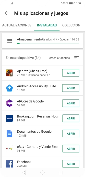 Pulsa la app deseada.