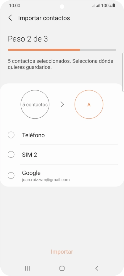 Pulsa Teléfono.