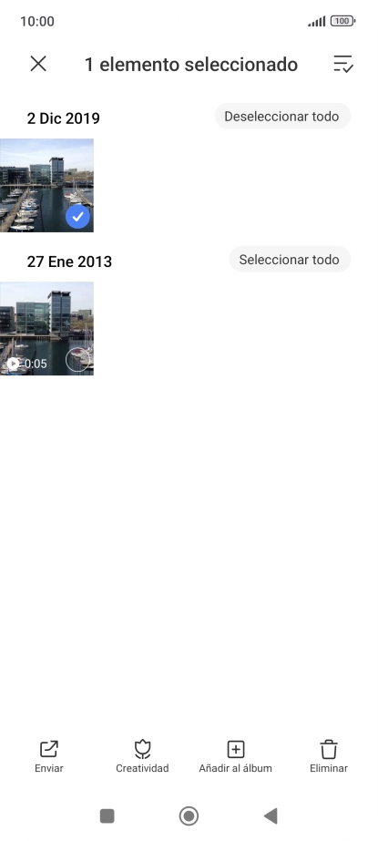 Pulsa el icono de seleccionar todo.
