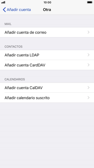 Pulsa Añadir cuenta de correo.