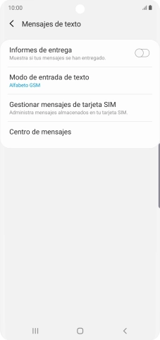 Pulsa Centro de mensajes.