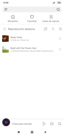 Pulsa el archivo de música deseado.