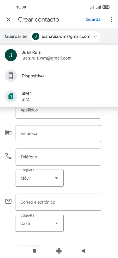 Pulsa Dispositivo.