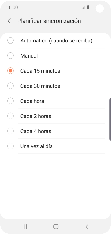 Pulsa el ajuste deseado.