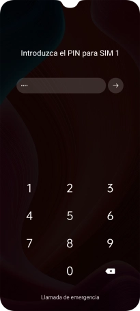 Si lo solicita el teléfono, introduce el código PIN y pulsa la flecha hacia la derecha.
