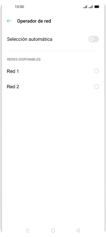 Pulsa la red deseada.