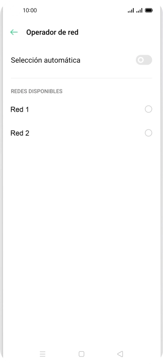Pulsa la red deseada.
