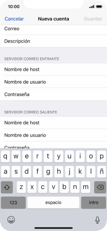 Pulsa Nombre de usuario e introduce el nombre de usuario de tu cuenta de correo electrónico.