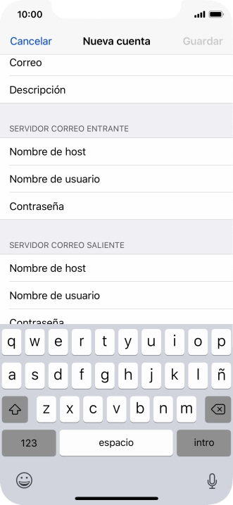 Pulsa Nombre de usuario e introduce el nombre de usuario de tu cuenta de correo electrónico.