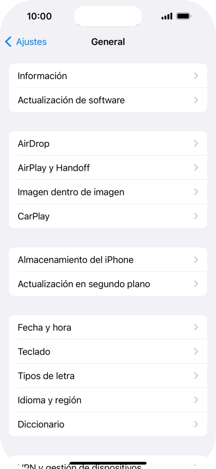 Pulsa Fecha y hora.