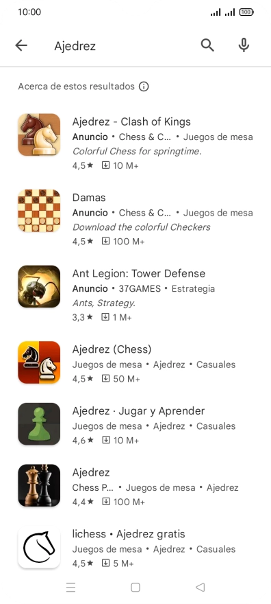 Pulsa la app deseada.