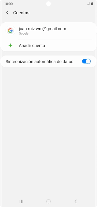 Pulsa Añadir cuenta.