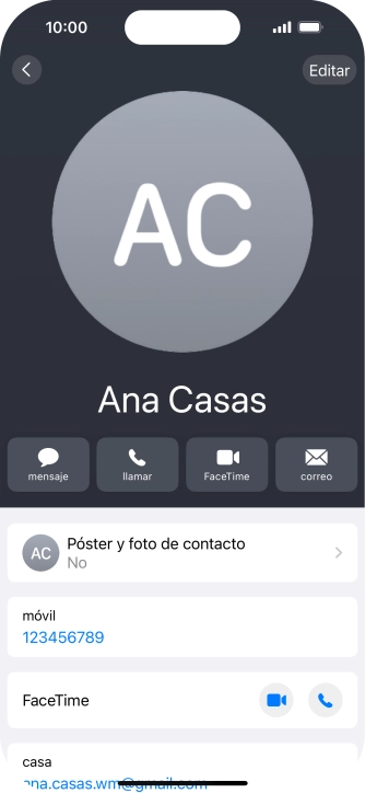 Pulsa Póster y foto de contacto.