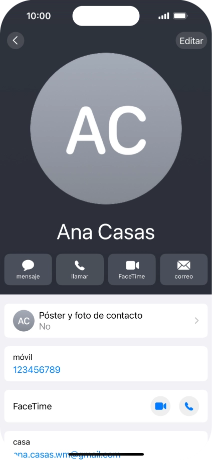 Pulsa Póster y foto de contacto.