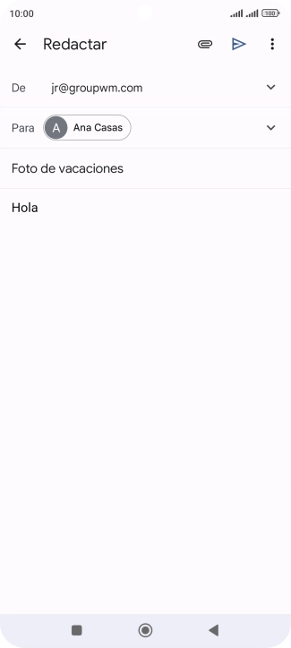 Pulsa el icono de anexos.