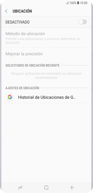 Pulsa el indicador para activar o desactivar la función.