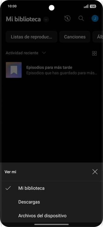 Pulsa una categoría y desplázate al archivo de música deseado.