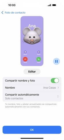 Pulsa el indicador junto a 