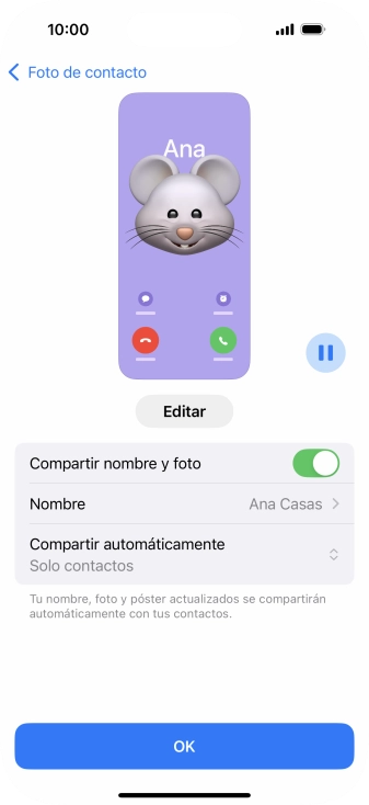 Pulsa el indicador junto a 