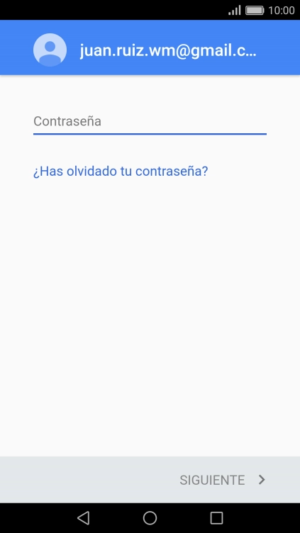 Pulsa Contraseña e introduce la contraseña de tu cuenta de Google.