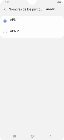 Pulsa en el campo junto a la conexión de datos para activarla.