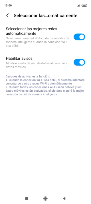 Pulsa el indicador junto a 