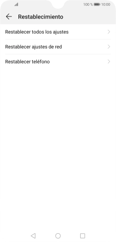 Pulsa Restablecer teléfono.