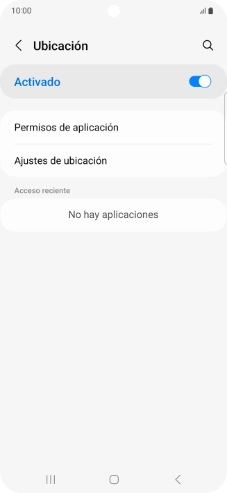 Pulsa Permisos de aplicación.