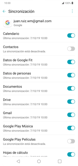 Pulsa el indicador junto a 