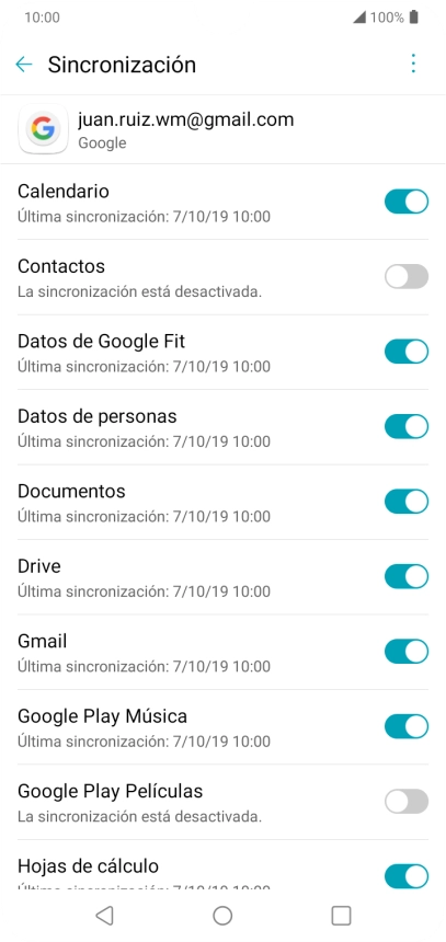 Pulsa el indicador junto a 