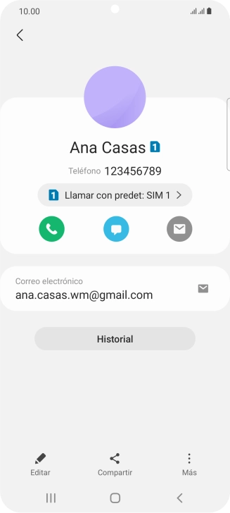 Pulsa el icono de realizar llamadas.