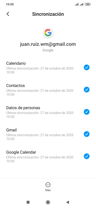Pulsa la tecla de inicio para terminar y regresar a la pantalla de inicio.
